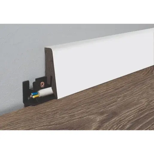 Lišta soklová Naturel biela, MDF, dĺžka 260 cm, L58C8485