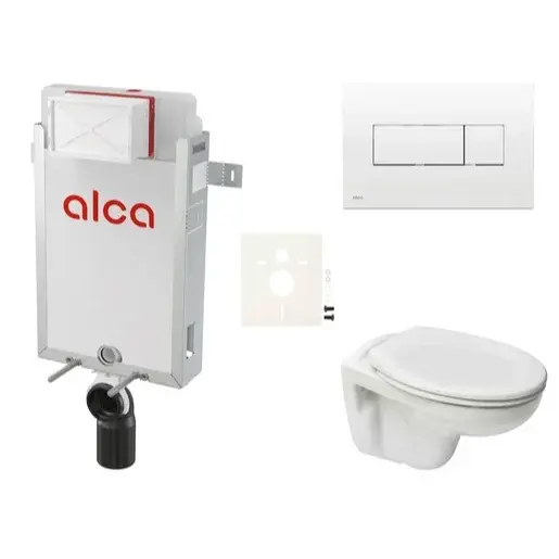 Cenovo zvýhodnený závesný WC set Alca na zamurovanie + WC Ceramia S-Line Pro SIKOAP4