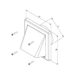 Větrací mřížka gravitační - klapka 175x175 GK/125 bílá