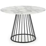 Stôl Brodway 110 Mdf/Oceľ – Biely/Čierna