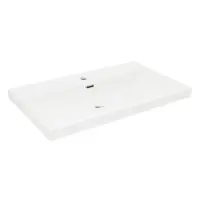 Nábytkové umývadlo SAT B-Way 81x46,5 cm biela matná s otvorom pre batériu uprostred SATBW8046WM