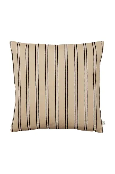 Bavlněný povlak na polštář ferm LIVING Twill 50 x 50 cm béžová barva