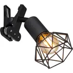 GLOBO Svietidlo na klip XARA I čierna E14 40 W 170 x 92 x 180 mm