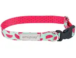 Amiplay Obojek nastavitelný BeHappy Watermelon | Obojky pro psy - S