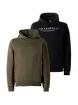 JACK & JONES Mikina 'JCOPOINT'  kaki / čierna