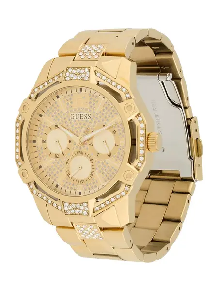 GUESS Analógové hodinky 'REGAL'  zlatá / priehľadná