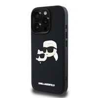 Zadní kryt Karl Lagerfeld 3D Rubber Double Heads pro Apple iPhone 16 Pro Max, černá