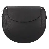 Dámská kožená crossbody kabelka Italia Locita - černá