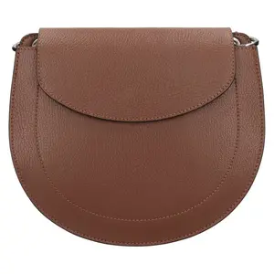 Dámska kožená crossbody kabelka Italia Locita - hnedá