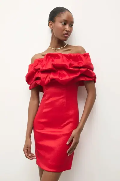 Šaty Answear.LAB červená barva, mini, přiléhavé