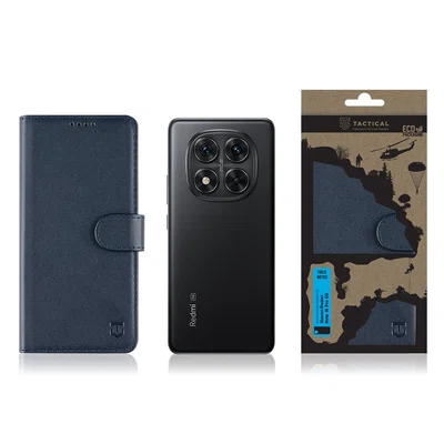 Flipové pouzdro Tactical Field Notes pro Xiaomi Redmi Note 14 Pro 5G, modrá