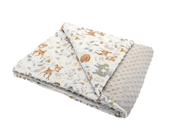 Bomimi Deka minky 100 x 75 cm lesní zvířátka, béžová xy