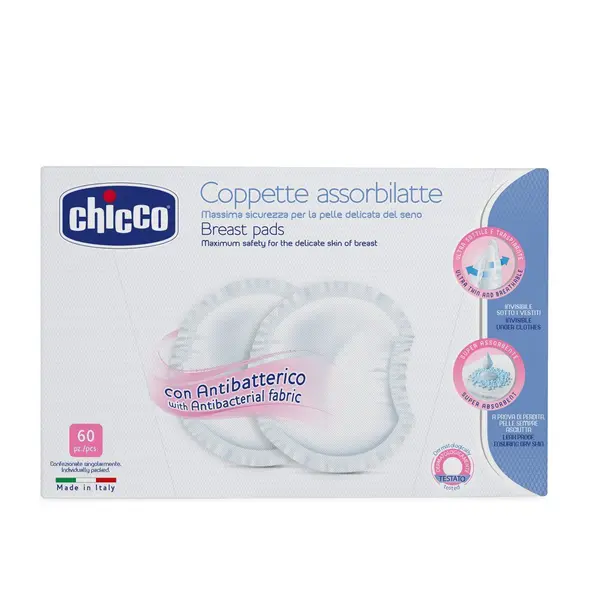 Chicco Tampóny do podprsenky antibakteriální 60 ks