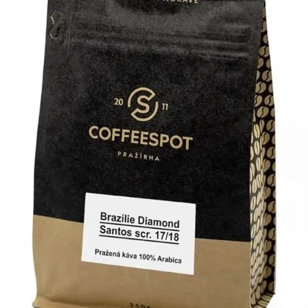 Coffeespot Brazílie Diamond Santos zrnková káva 250 g