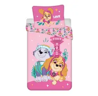 Dětské povlečení z mikrovlákna TLAPKOVÁ PATROLA Skye & Everest růžové Rozměr povlečení: 70 x 90 cm | 140 x 200 cm