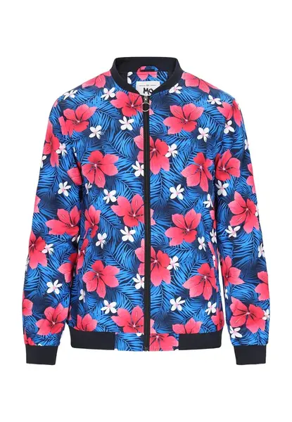 MO Prechodná bunda  modrá / námornícka modrá / ružová / biela