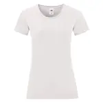 White Iconic women's t-shirt in combed cotton Fruit of the Loom