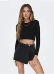 Černé dámské tričko s průstřihy ONLY Nikita - Dámské