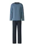 CALIDA Dlhé pyžamo  modrá / tmavomodrá