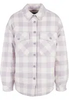 Dámská flanelová vycpaná overshirt whitesand/softlilac