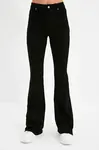 10913 Dewberry High Waist Women Jeans-BLACK