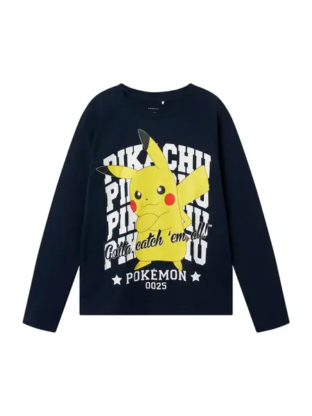 NAME IT Tričko 'NKMAst Pokemon'  tmavomodrá / žltá / červená / biela