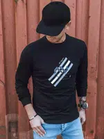 Pánská mikina s potiskem černá Dstreet