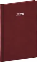 NOTIQUE Týdenní diář Balakon 2026, bordó, 15 x 21 cm