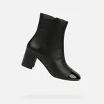 Black Women's Ankle Boots Geox Virnilisa 65 - Ladies