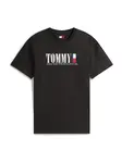 Tommy Jeans Tričko  námornícka modrá / červená / čierna / biela