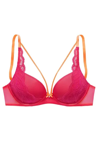 VIVANCE Podprsenka  oranžová / ružová