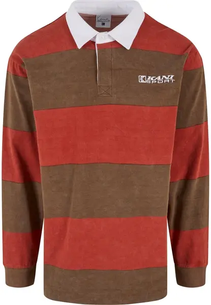 Karl Kani Tričko  hnedá / homárová / biela