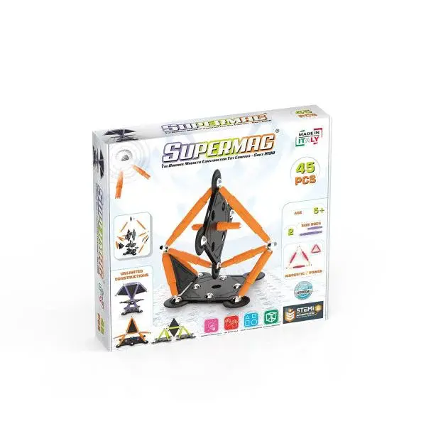 SUPERMAG magnetická stavebnice Technicolor 45ks