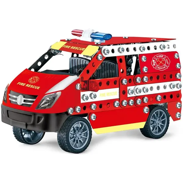 Alltoys Kovová stavebnica Hasičské auto 314 dielikov