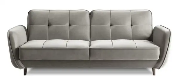 Trojmístná rozkládací pohovka s úložným prostorem bellis - šedá - poco