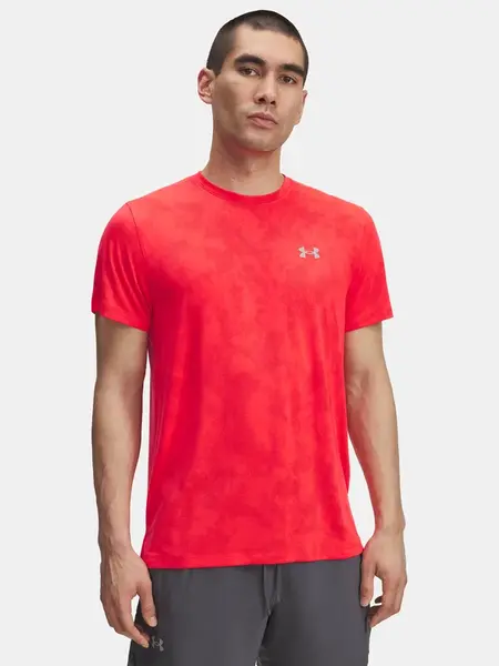Men's Under Armour UA Launch Camo SS-RED T-Shirt - Men's