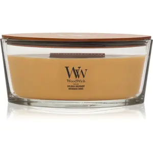 Woodwick Opulent Wood Golden Bourbon vonná sviečka s dreveným knotom (hearthwick) 453.6 g