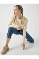 Koton Cotton Victorian Crop Jeans