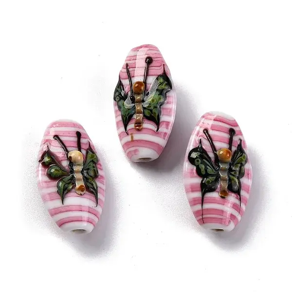 Oval Handmade Lampwork Beads