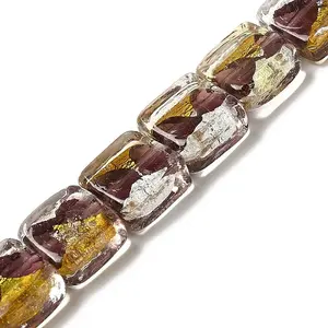 Handmade Gold Foil and Silver Foil Lampwork Beads