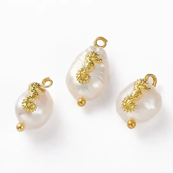 Natural Keshi Pearl Pendants
