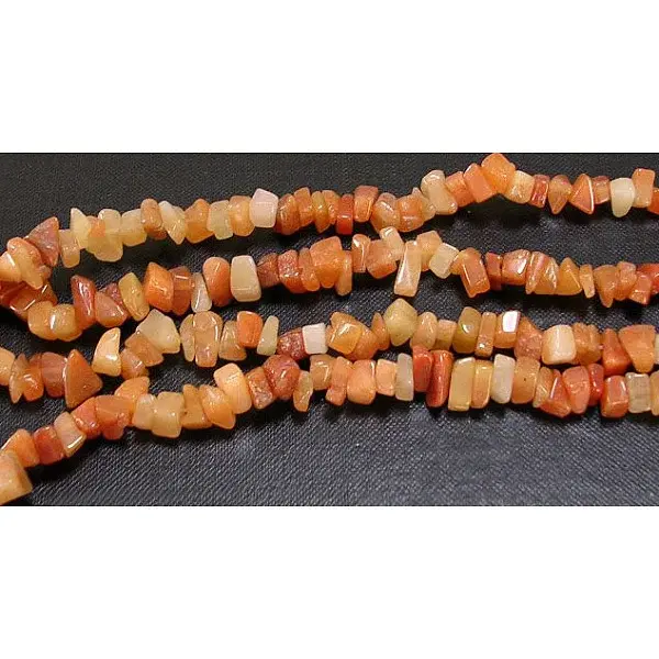 Natural Red Aventurine Chips Beads Strands