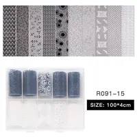 10Rolls 2 Colors Nail Art Transfer Stickers