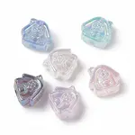 UV Plating Rainbow Iridescent Acrylic Beads