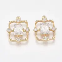 Brass Cubic Zirconia Pendants