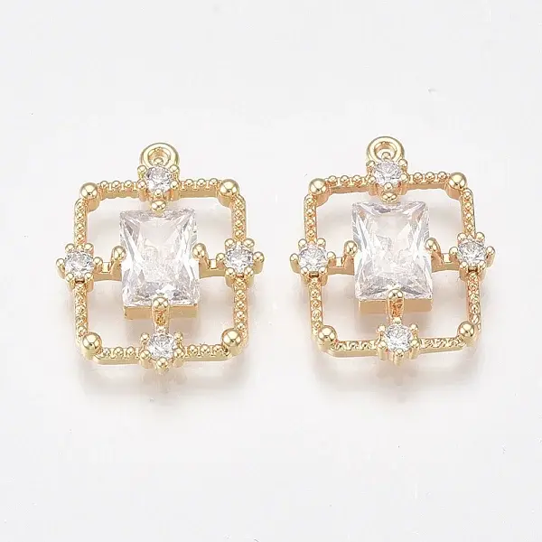 Brass Cubic Zirconia Pendants