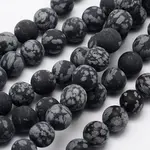 Natural Snowflake Obsidian Beads Strands