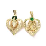 Brass Micro Pave Cubic Zirconia Pendants