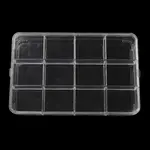12 Grids Transparent Plastic Bead Storage Boxes with Lid
