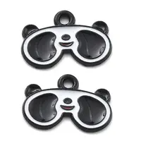 Panda Theme Alloy Enamel Pendants